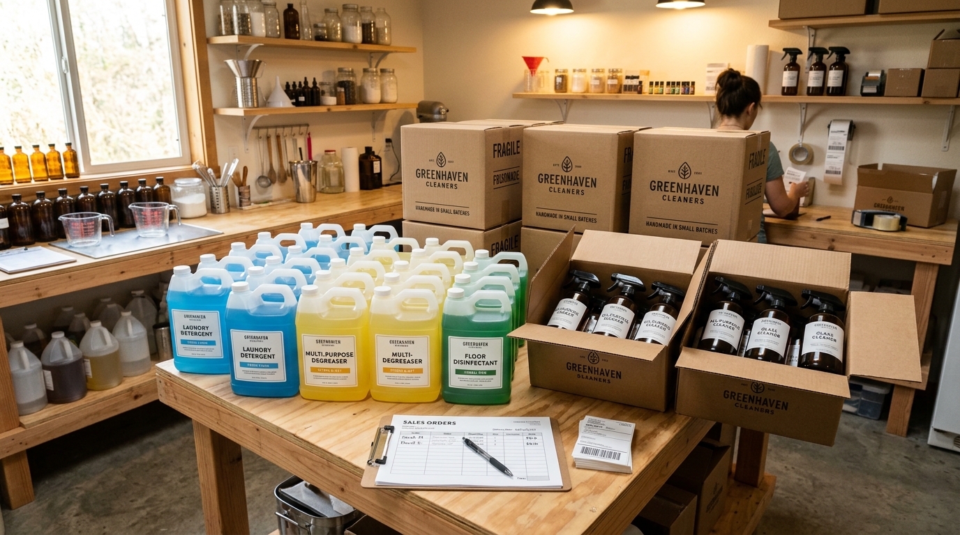 Cajas y garrafas listas para entrega de pedidos