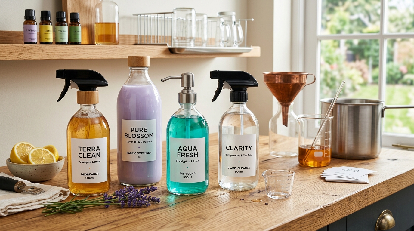 Producción Casera de Productos de Limpieza Profesionales